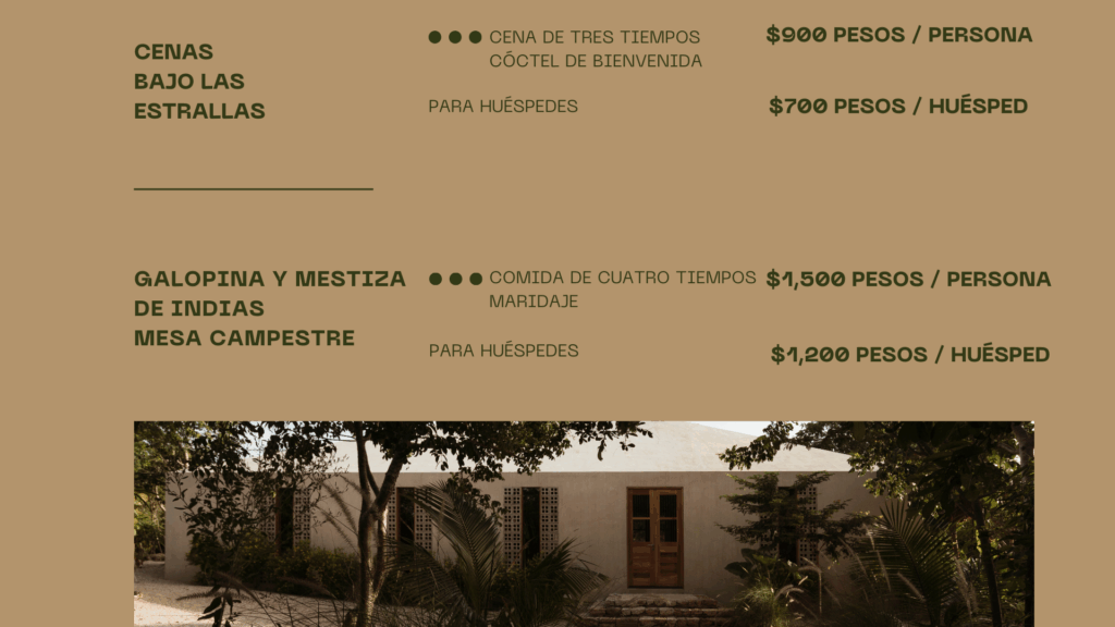 Residencia culinaria-Precios