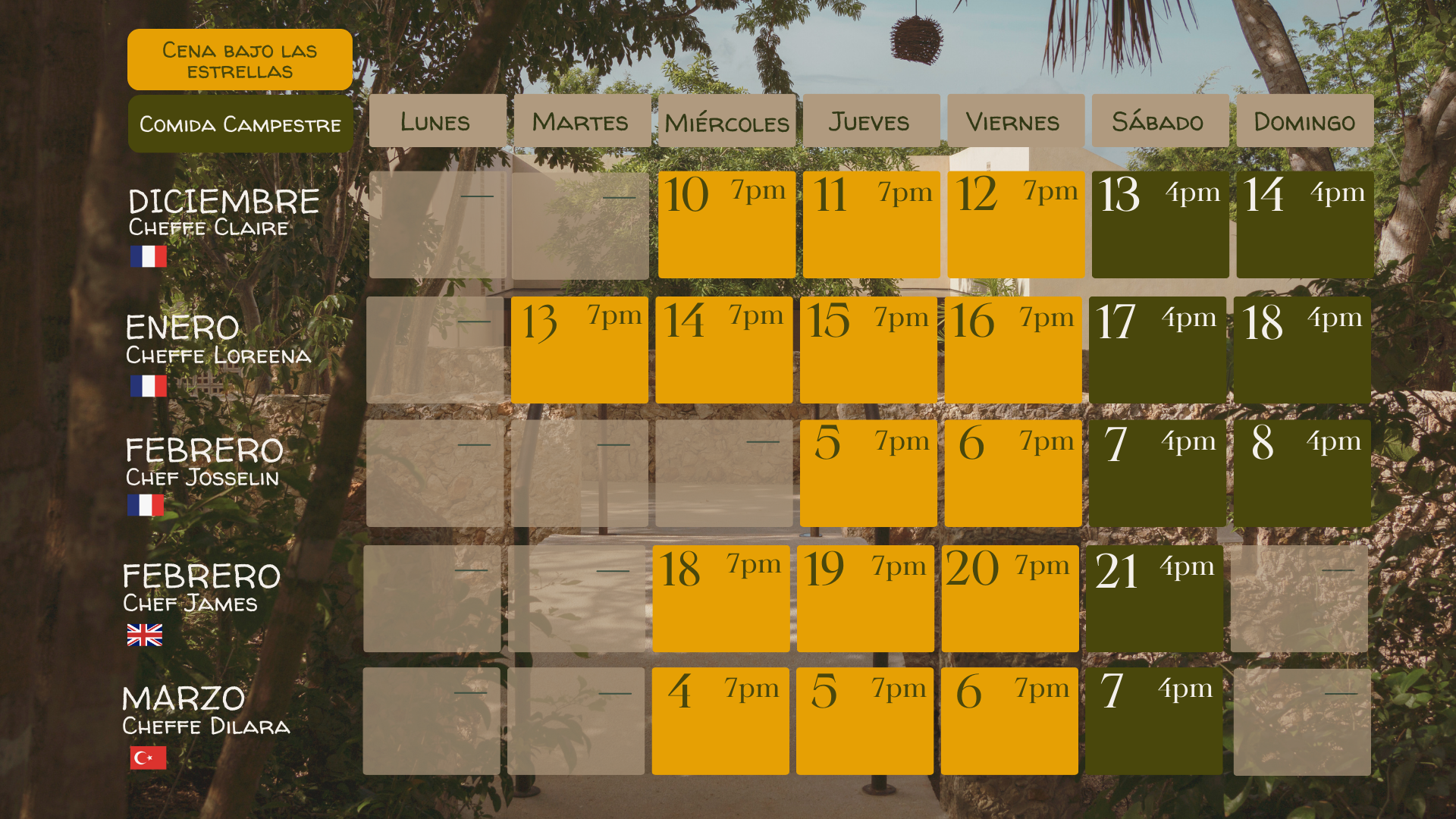 eventos culinarios-calendario